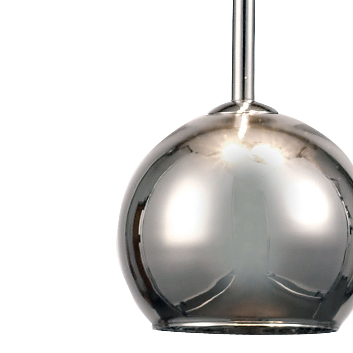 Regina Chrome Glass Triple Drop Pendant with Chrome Metalwork