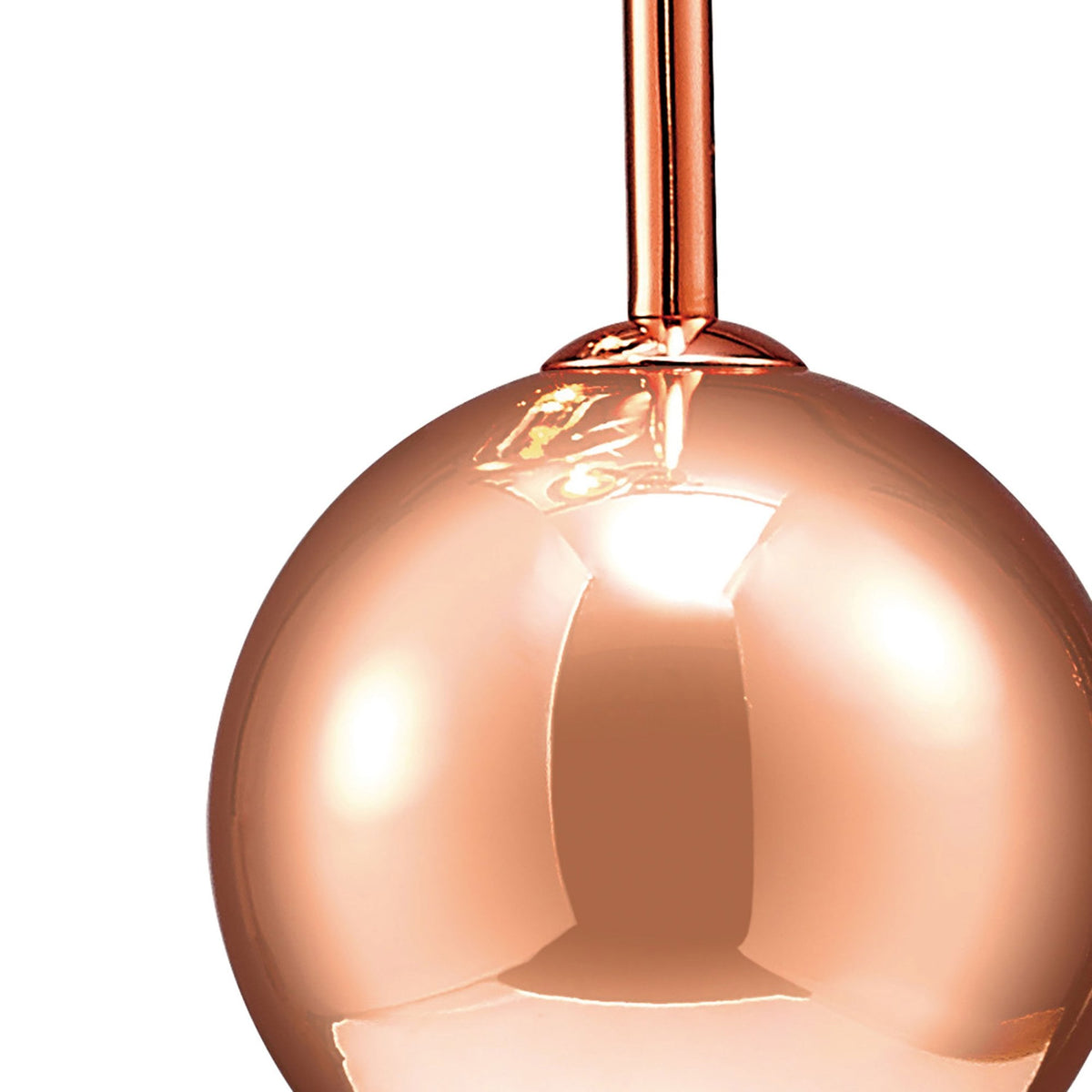 Regina Copper Glass Triple Drop Pendant with Copper Metalwork