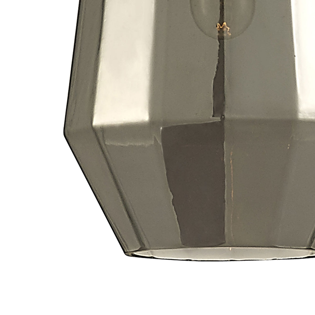 Markus Slim Cone Smoked Glass Single Pendant with Chrome Metalwork