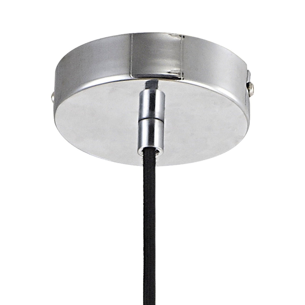 Markus Slim Cone Cognac Glass Single Pendant with Chrome Metalwork