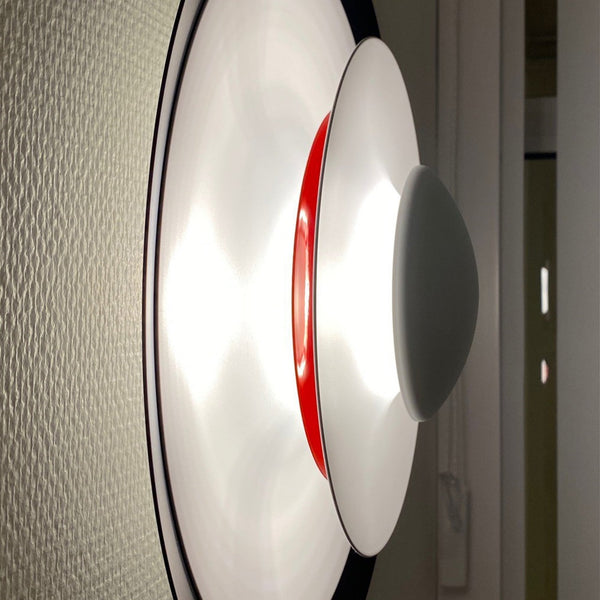 Diablo 300 Plugged Wall Light in Black & Red