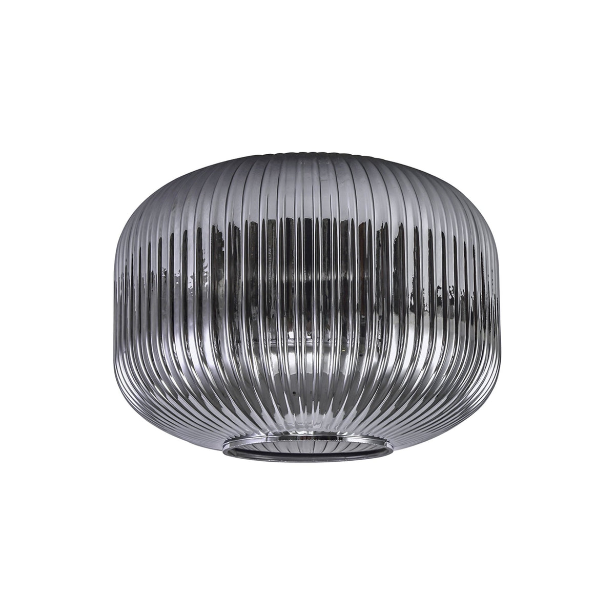Atherington Pumpkin Shaped Ribbed Smoked Replacement Glass Shade