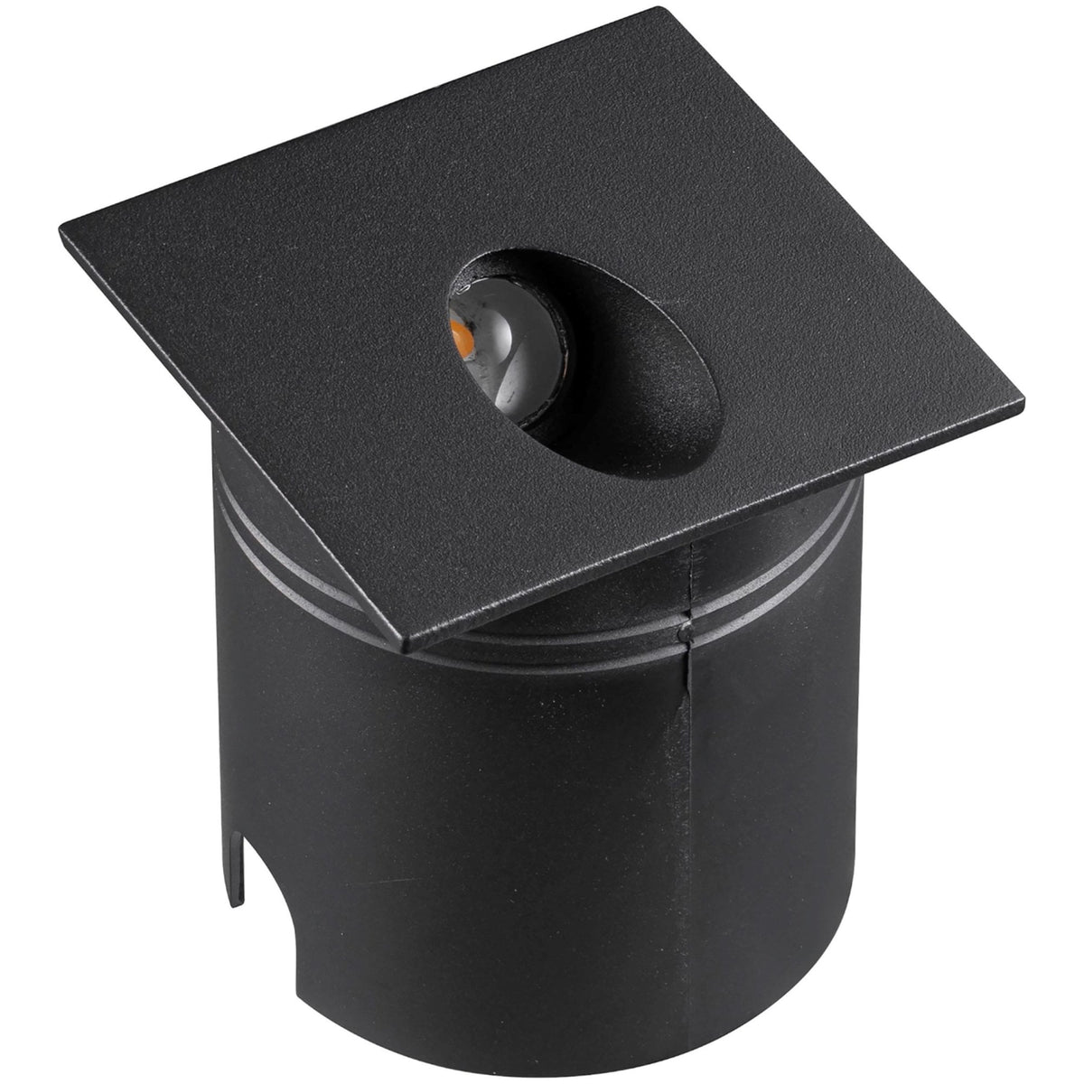 Aspen Square Angled Recessed LED IP65 Wall Light in Sand Black