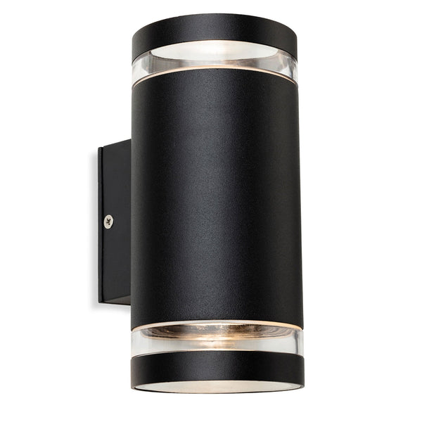 Pedro IP44 Up and Down Wall Light in Black
