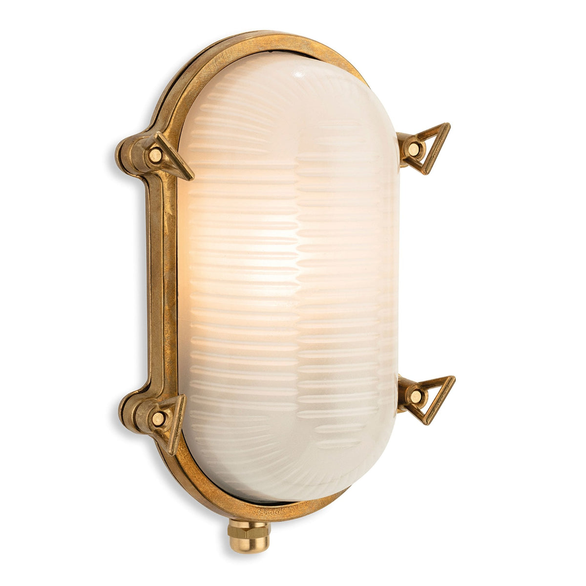 Nautic Solid Brass IP64 Oval Bulkhead Wall Light