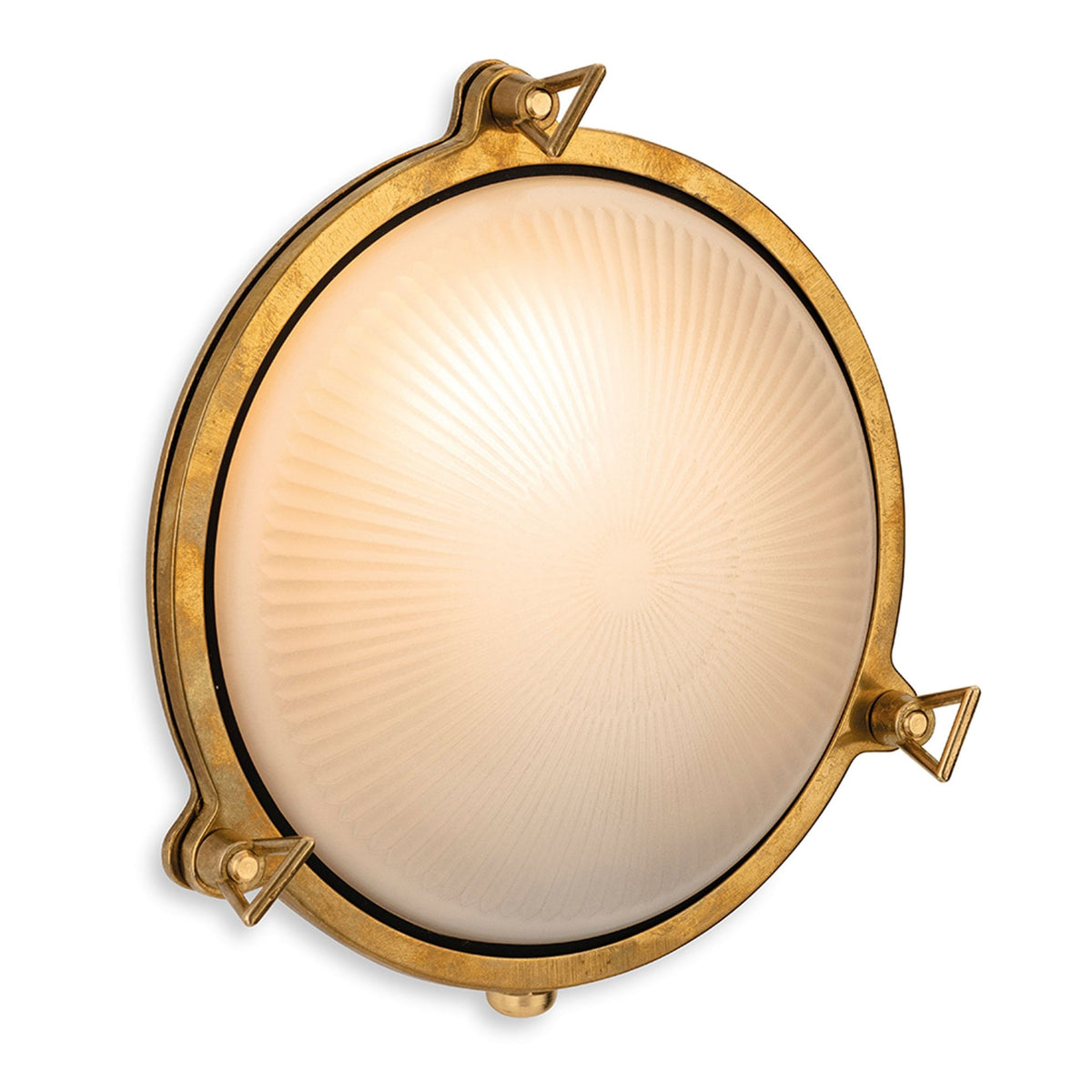 Nautic Solid Brass IP64 Round Bulkhead Wall Light