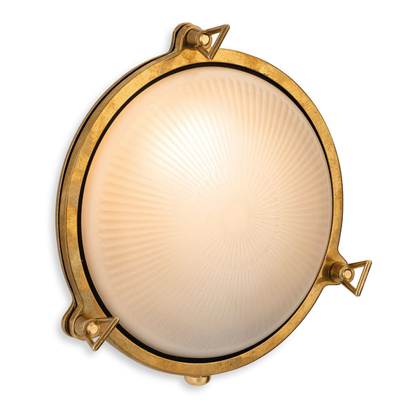 Nautic Solid Brass IP64 Round Bulkhead Wall Light