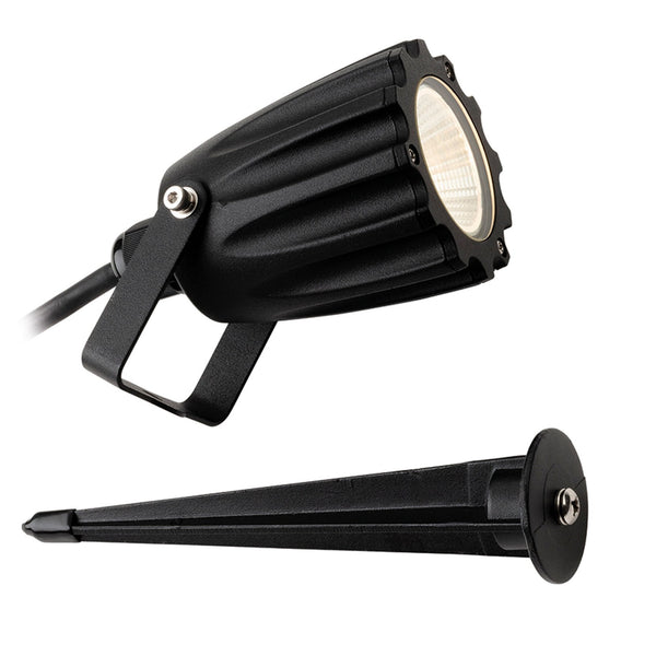 Marley 4.5w LED IP65 Wall Spotlight or Ground Spike Light in Black