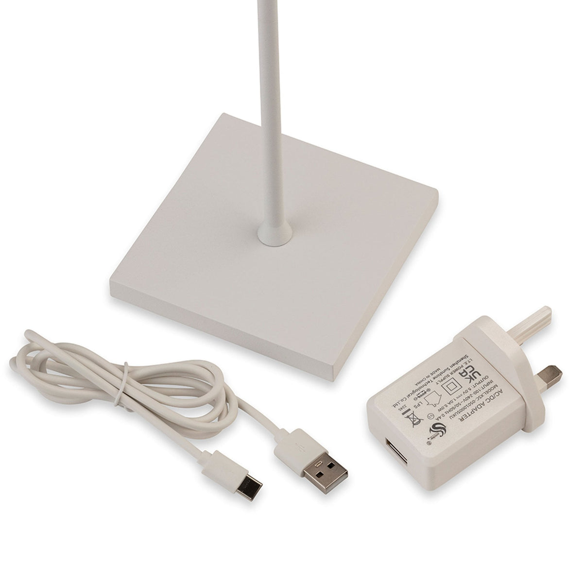 Koko Exterior Portable IP54 LED Table Lamp in White