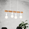 Townshend Four Lamp Wooden Bar Pendant with White Detailing