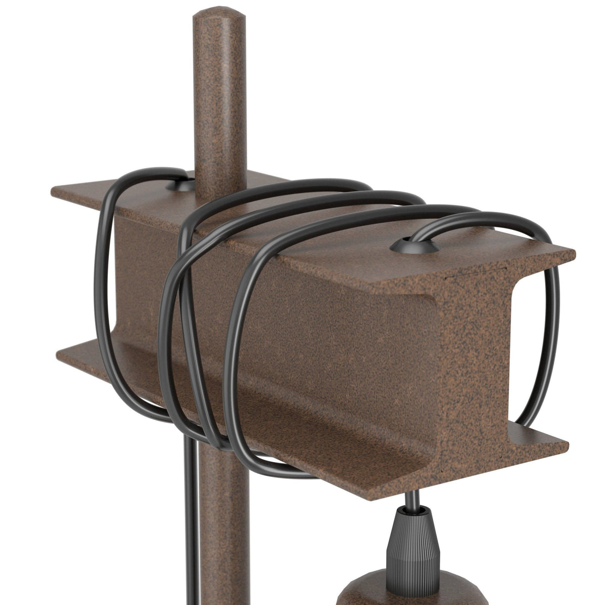 Townshend 4 Industrial Style Table Lamp in Rust Brown
