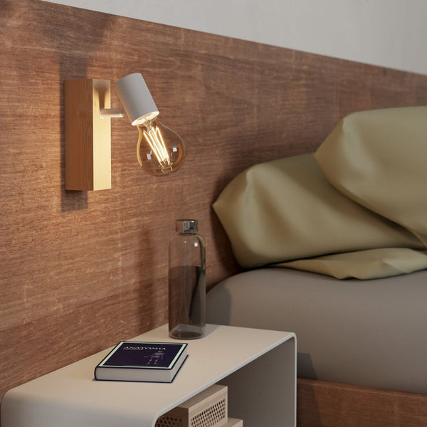 Townshend 3 One Arm Spot Light in White and Pinewood