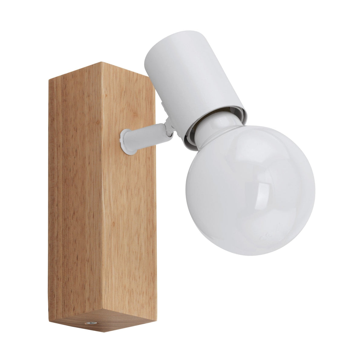 Townshend 3 One Arm Spot Light in White and Pinewood