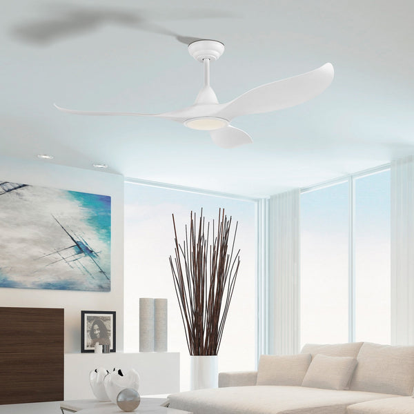 Cirali 52 Ceiling Fan & 15w Dimmable CCT LED Light in White
