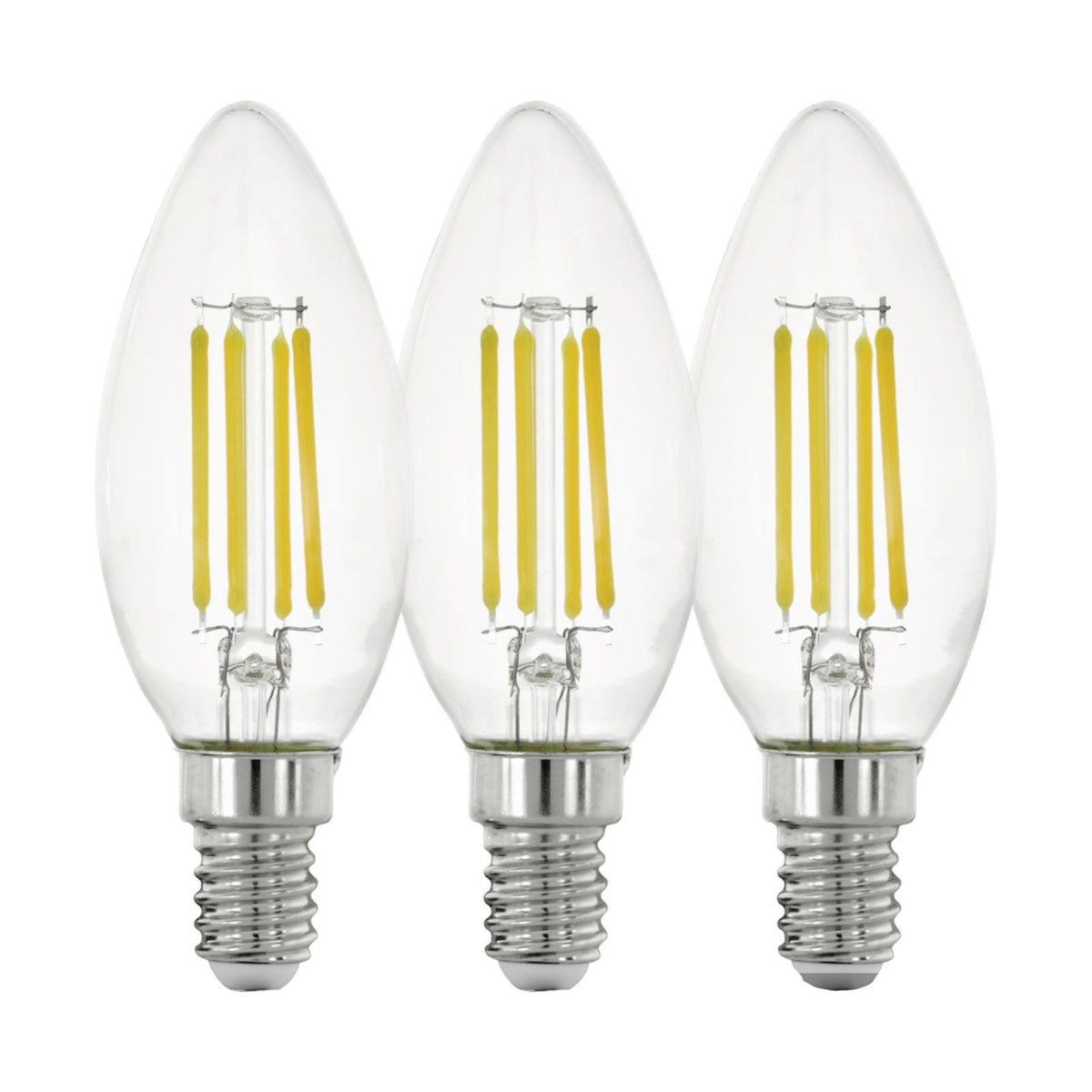 E14 Warm White LED Candle 4W 2700K 470lm Triple Pack