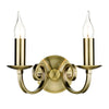 Murray Twin Switched Wall Light In Antique Brass