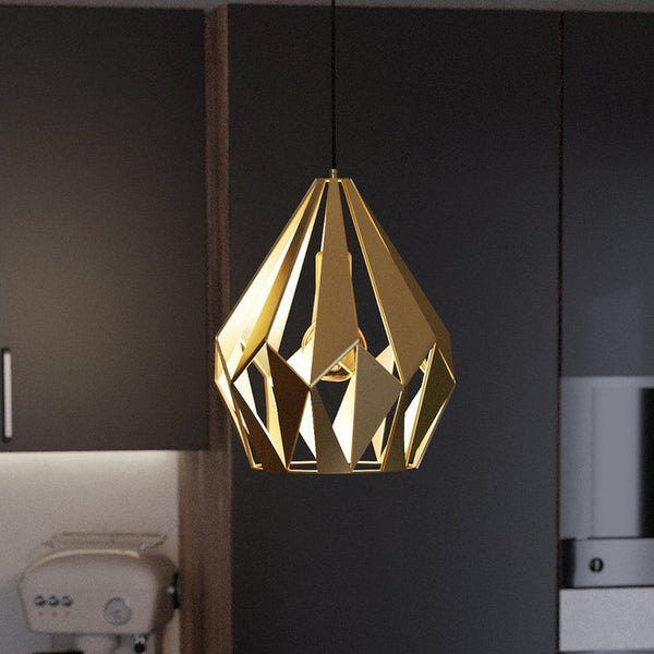 Carlton 310mm Gold Coloured Open Cage Steel Pendant