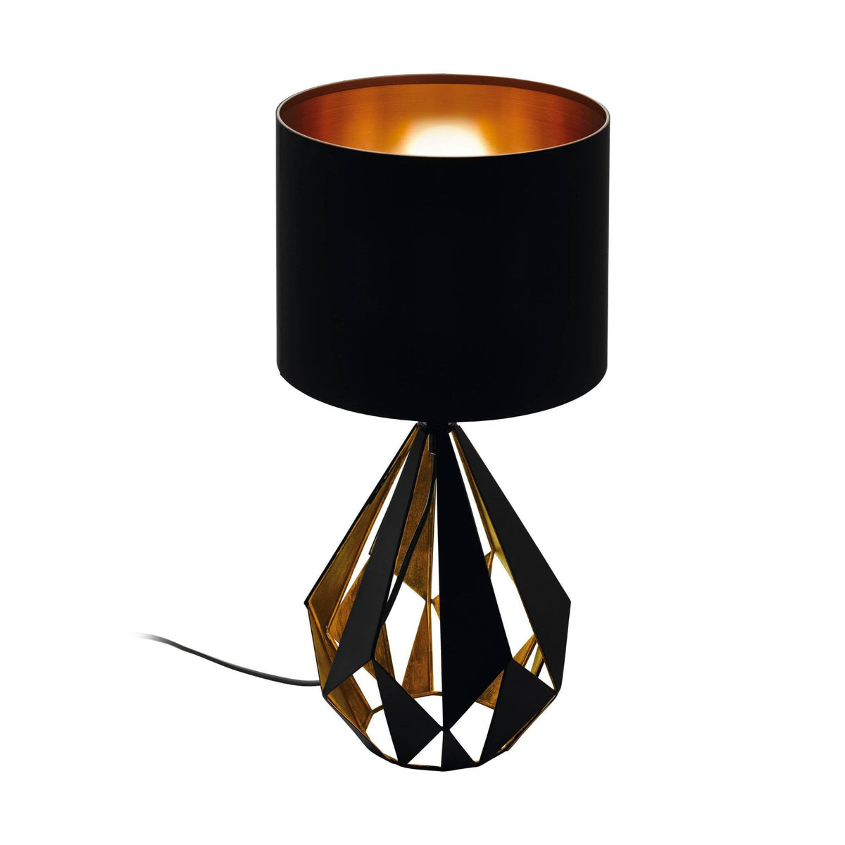 Carlton 5 Black & Copper Table Lamp