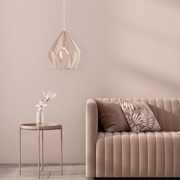 Carlton-P 310mm Pastel Apricot Metal Pendant