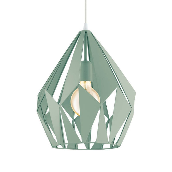 Carlton-P 310mm Pastel Light Green Metal Pendant