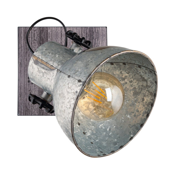 Barnstaple Single Spotlight with a Used Distressed Zinc Look