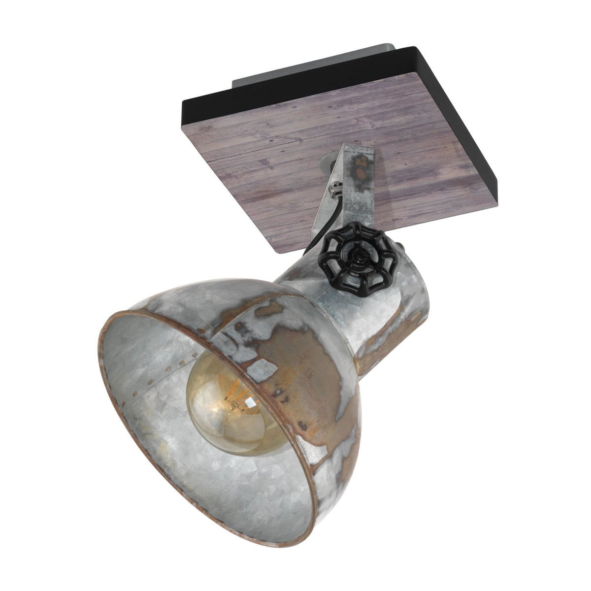 Barnstaple Single Spotlight with a Used Distressed Zinc Look