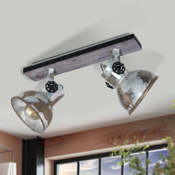 Barnstaple Twin Spotlight with a Used Distressed Zinc Look