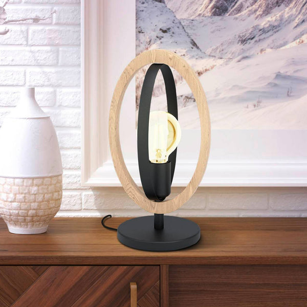 Basildon Table Lamp in Natural Wood
