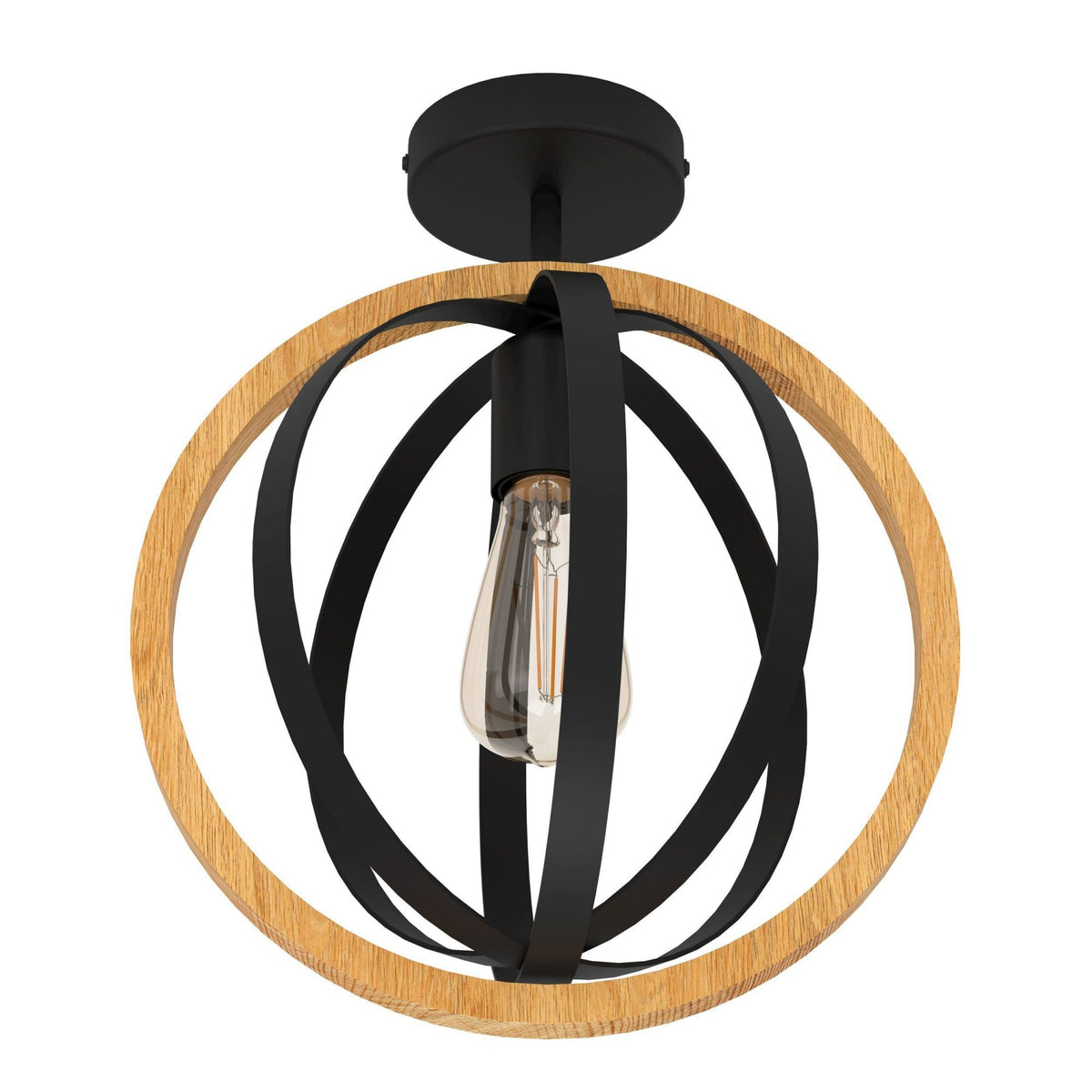 Basildon Ceiling Light in Natural Wood