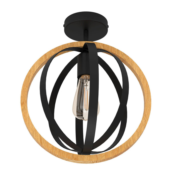 Basildon Ceiling Light in Natural Wood