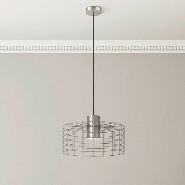Milligan Single 480mm Pendant in Galvanized Steel