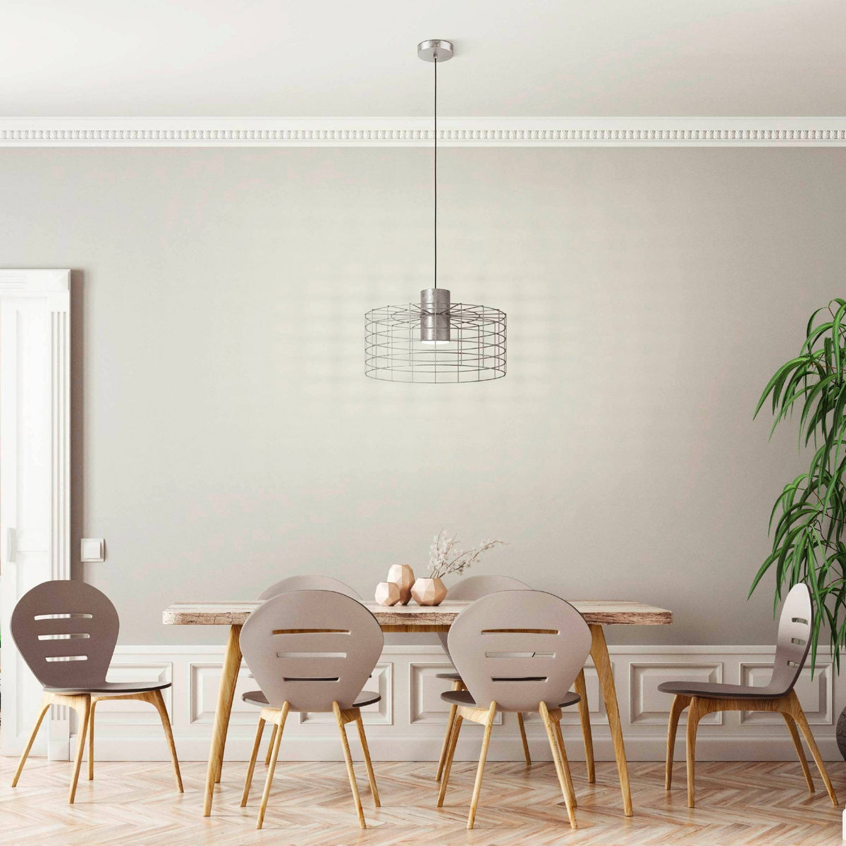 Milligan Single 480mm Pendant in Galvanized Steel