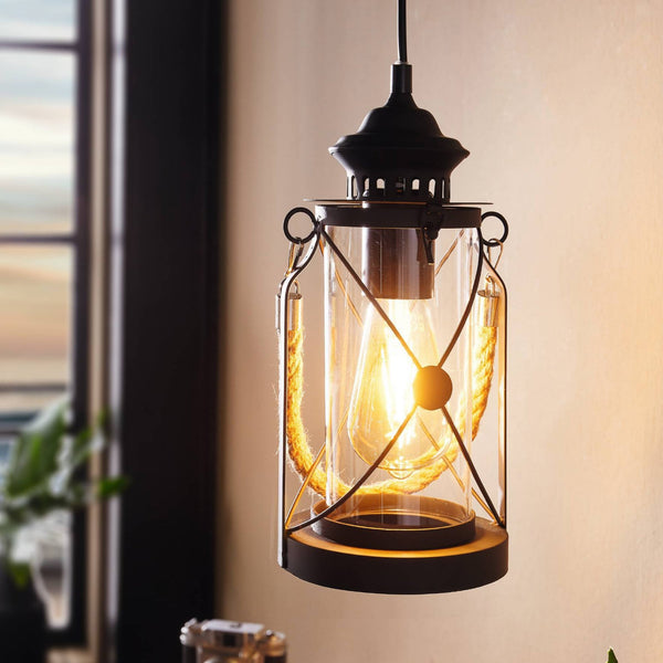 Bradford Black Lantern Style Pendant Light