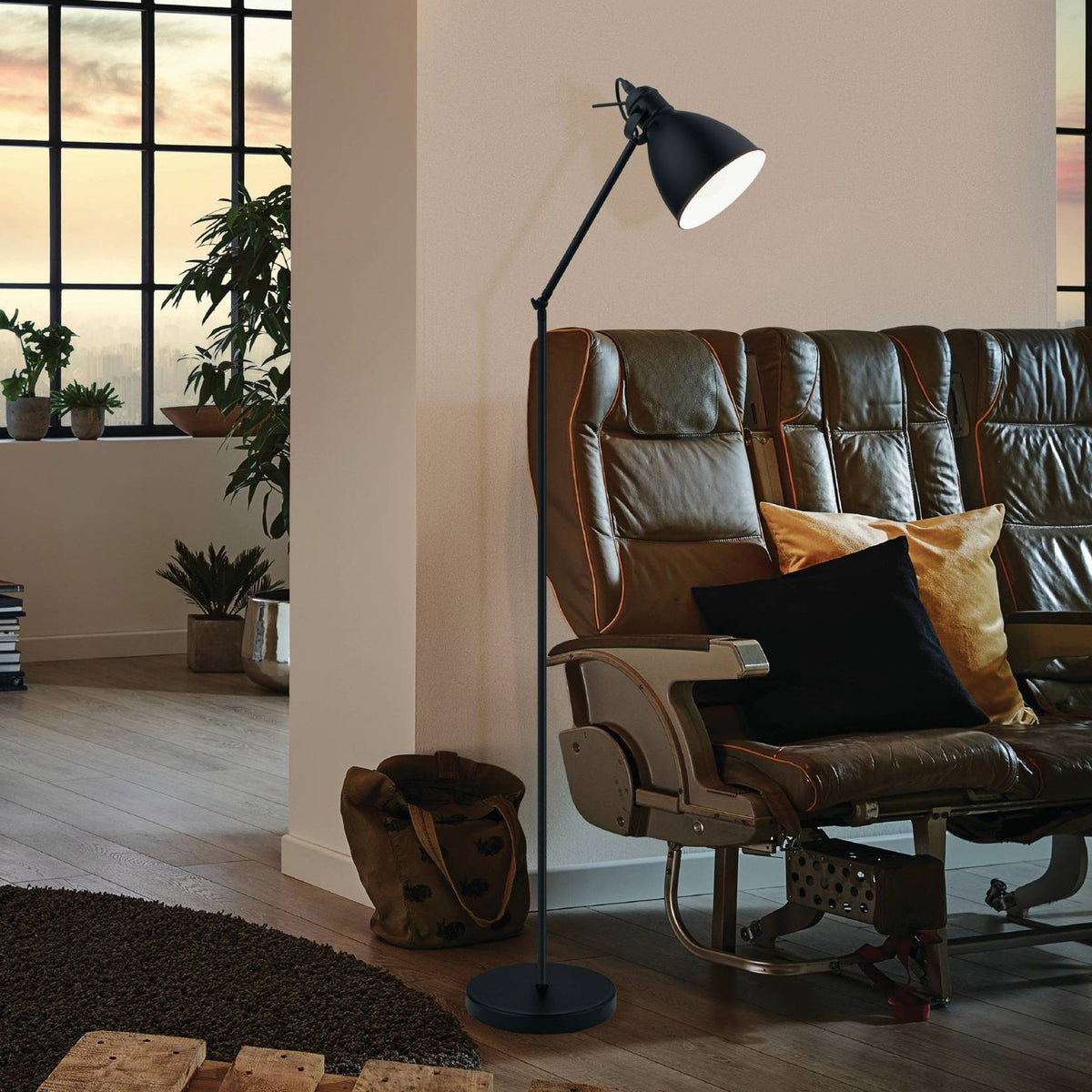 Priddy Floor Lamp in Black
