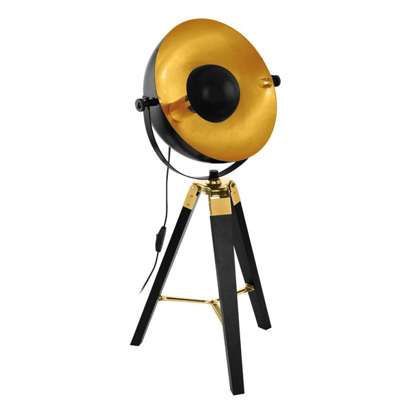 Covaleda Tripod Table Lamp in Black Brass and Gold