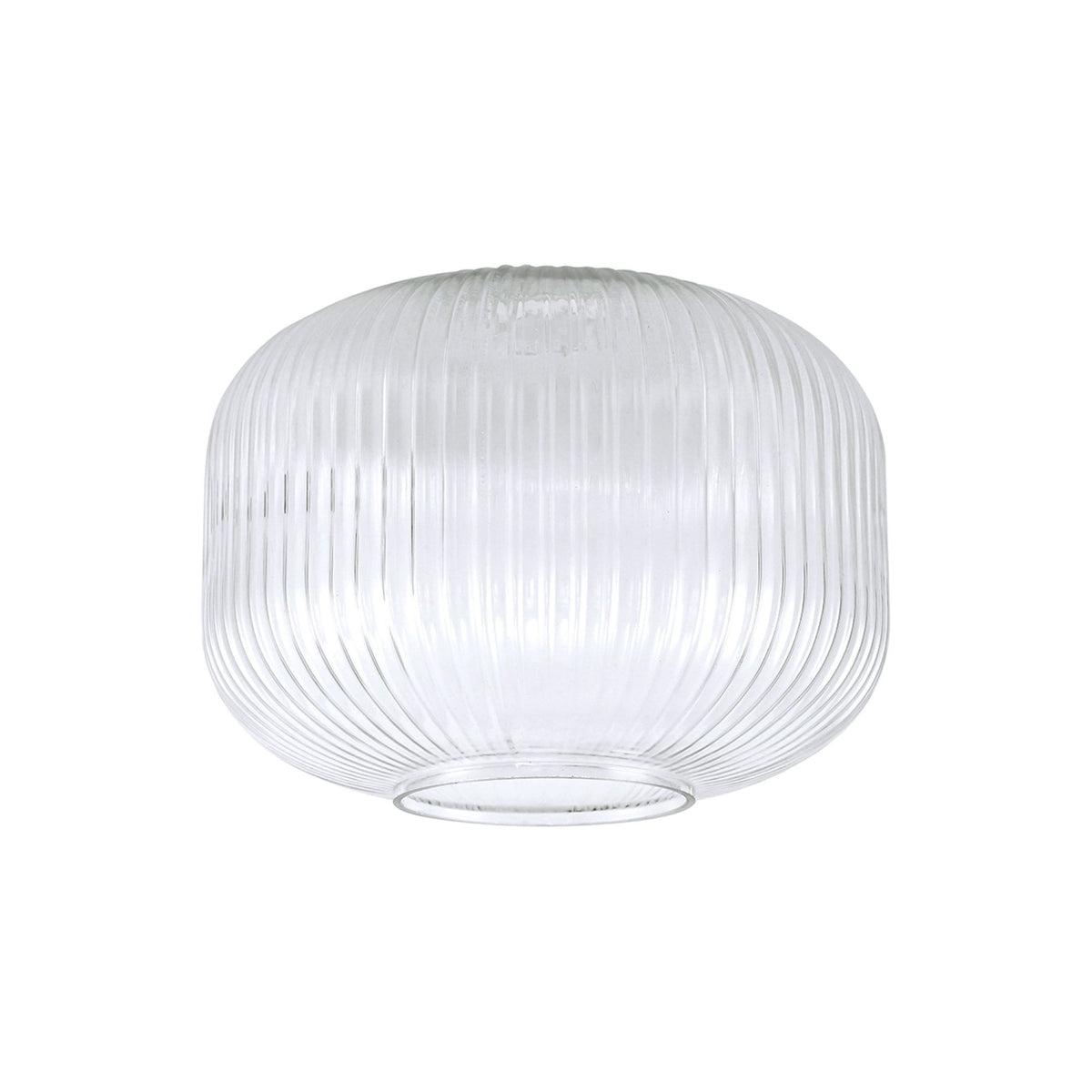 Atherington Pumpkin Shaped Ribbed Clear Replacement Glass Shade