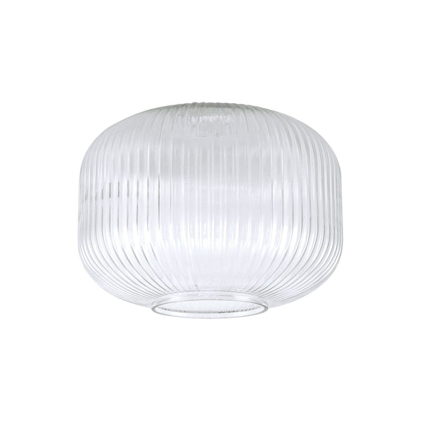 Atherington Pumpkin Shaped Ribbed Clear Replacement Glass Shade
