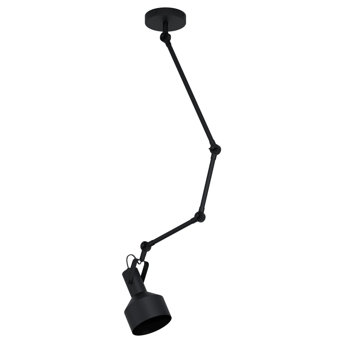 Takeley Single Arm Adjustable Ceiling or Wall Spotlight in Black