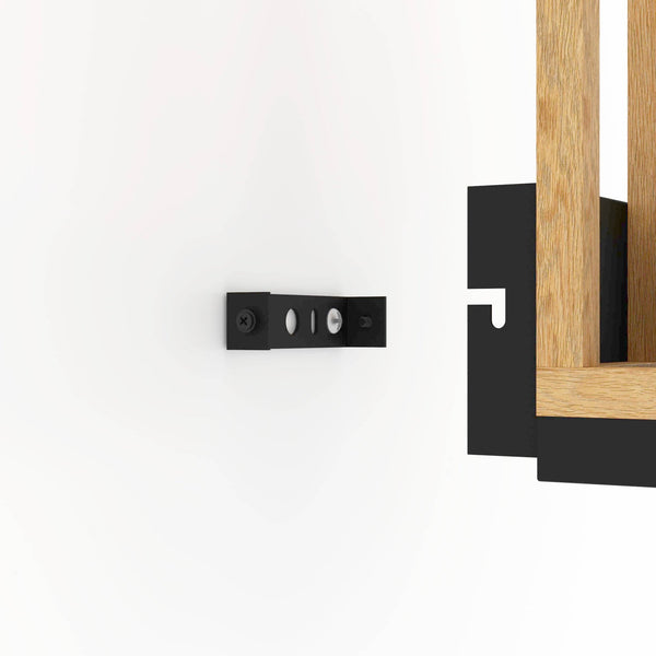 Nafferton Wall Light with a Boxed Rubberwood Frame