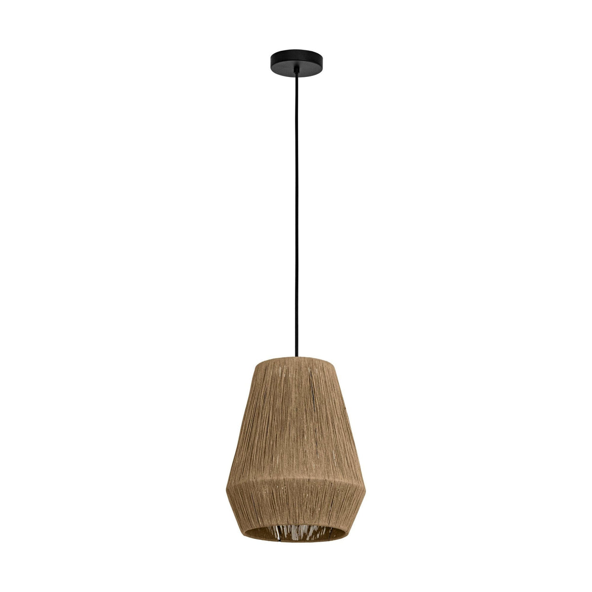 Alderney Single Drop Pendant Wrapped with Natural Hemp Yarn