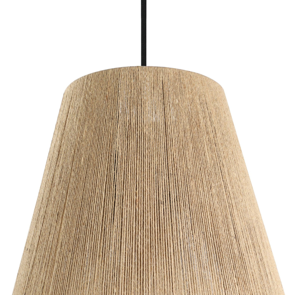 Alderney Single Drop Pendant Wrapped with Natural Hemp Yarn