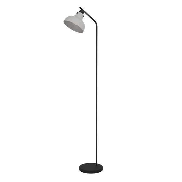 Matlock Floor Lamp in a Black and Pale Grey Finish