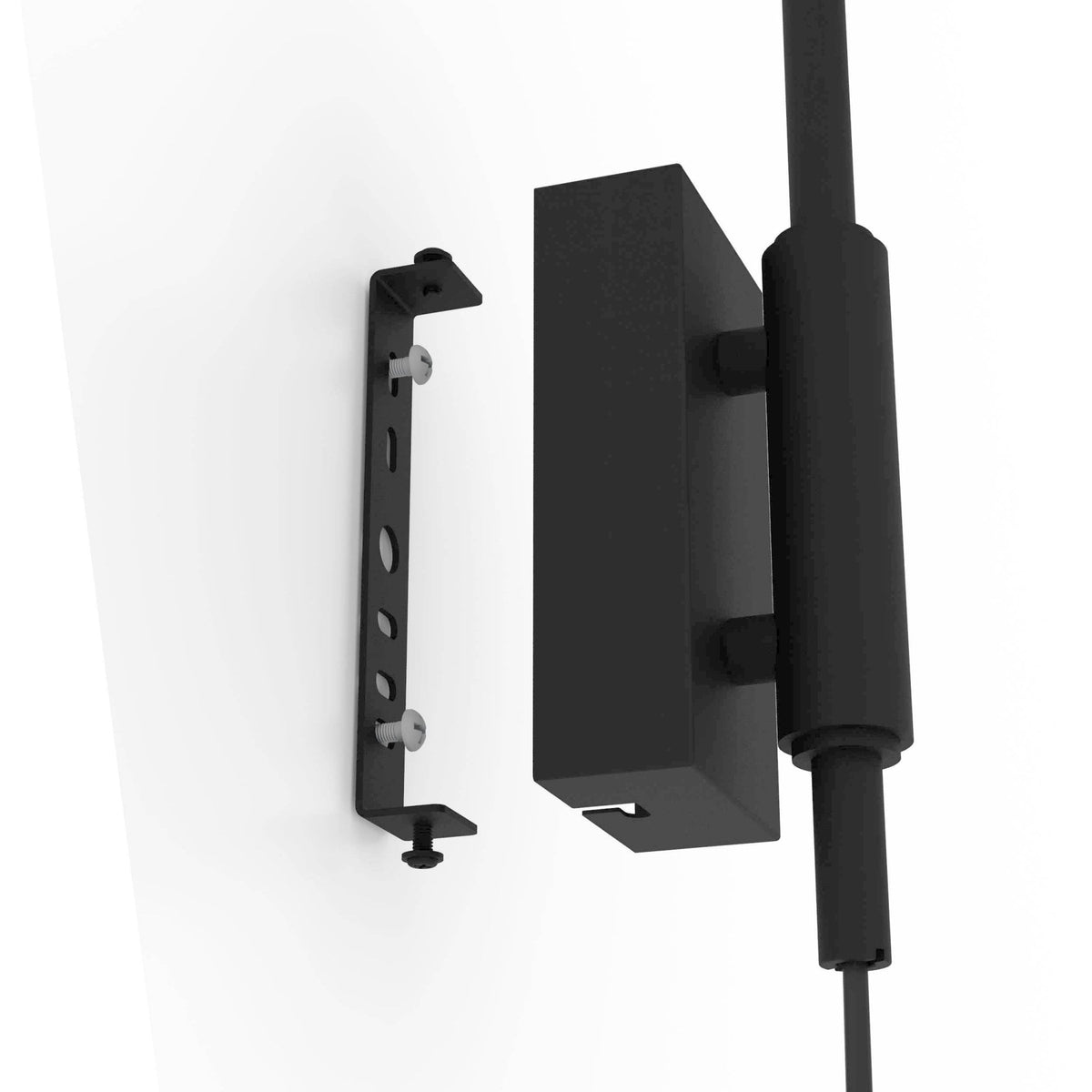 Matlock Swing Arm Wall Light in a Black and Pale Grey Finish