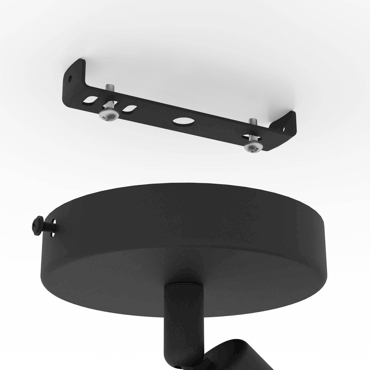 Matlock Single Spotlight in a Black and Pale Grey Finish