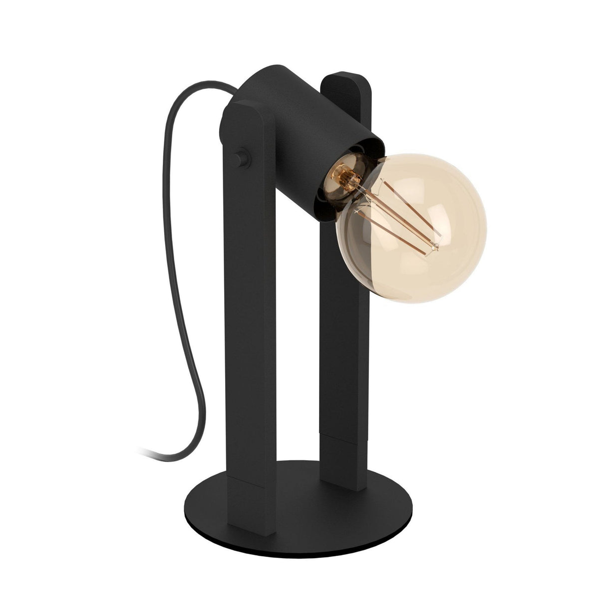 Plimsoll Table Lamp in a Black Wooden Frame