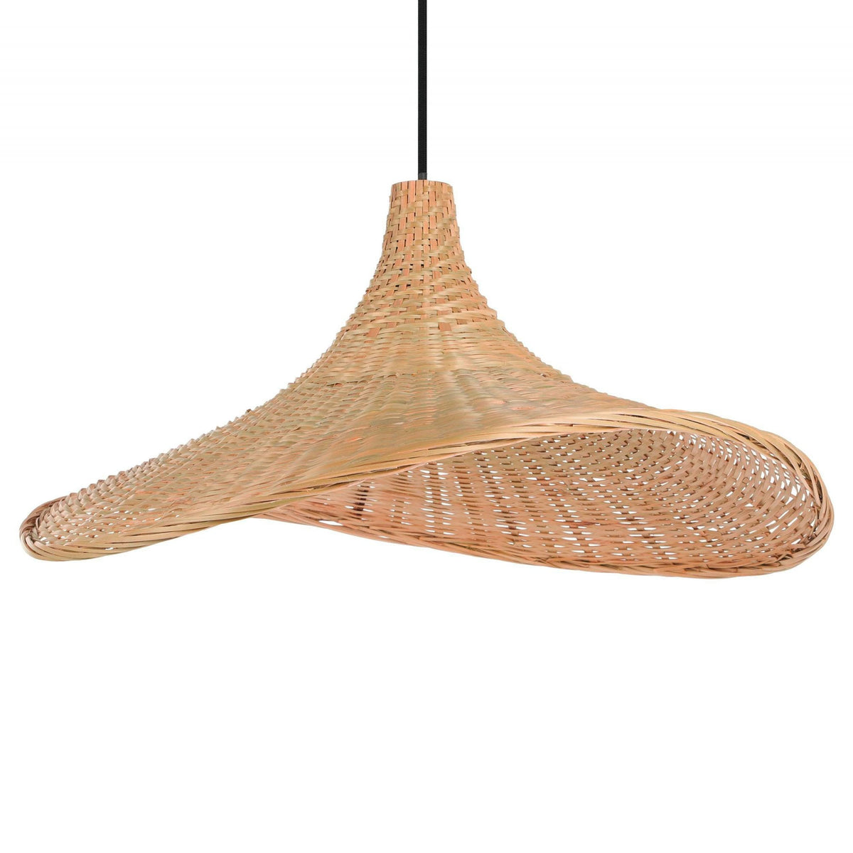 Haxey Single Drop Pendant with Pale Bamboo Wicker Shade