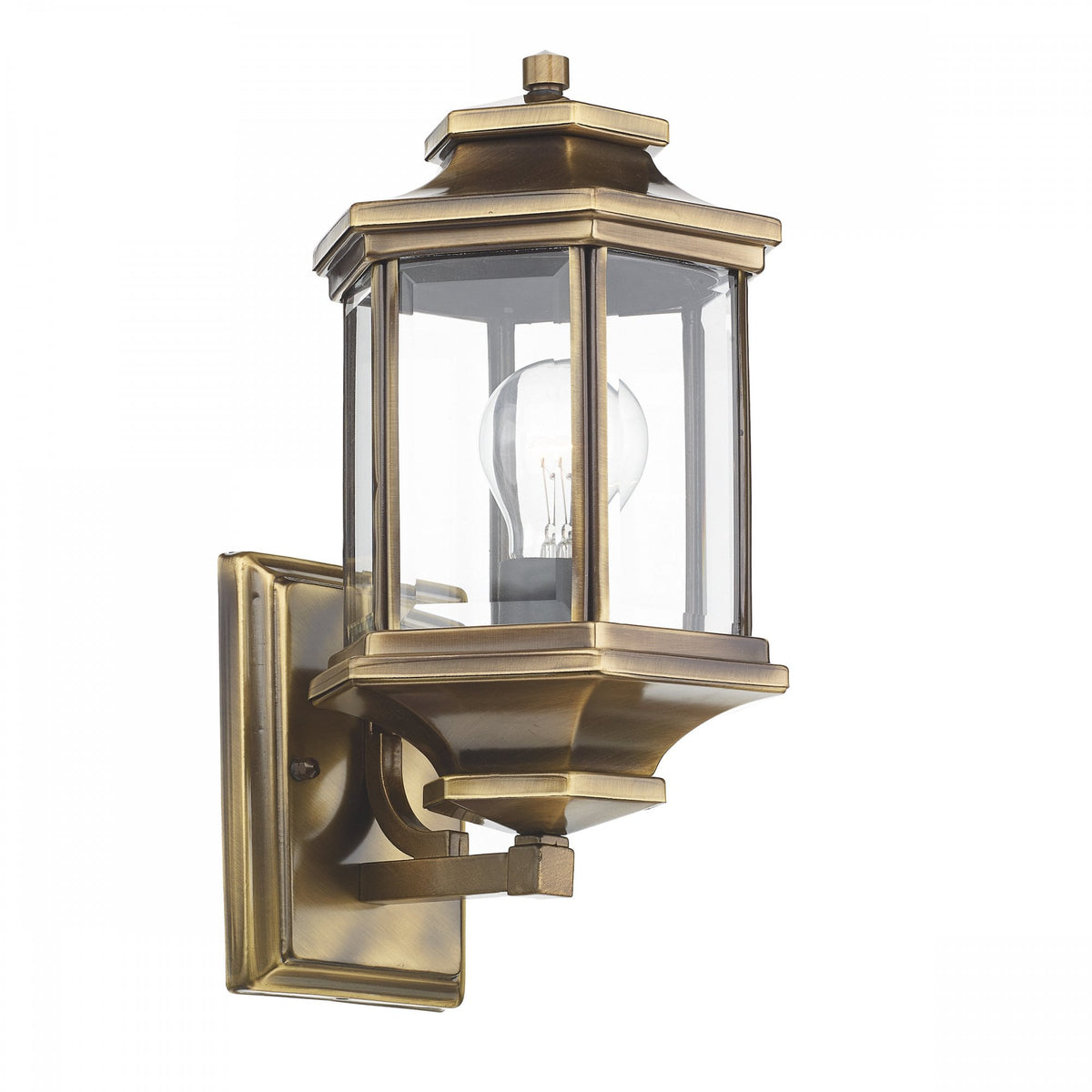 Ladbroke Outdoor Wall Light In Antique Brass