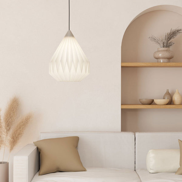 Minting 310mm Pendant with White Folded Paper Lampshade