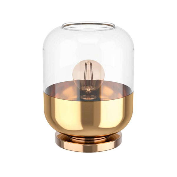 Maryvilla Table Lamp with Gold and Clear Glass Shade