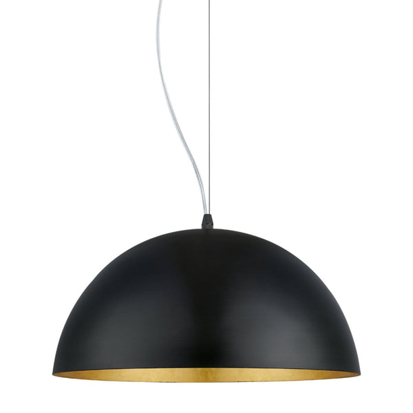 Gaetano 1 380mm Black and Gold Pendant Light